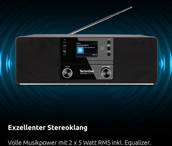 Technisat Digitradio 370 CD BT Zwart: DAB+, FM, CD, Bluetooth, USB Stereo Radio