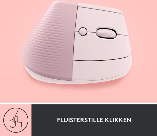 Logitech Lift Verticale Ergonomische Muis Rechtshandig Roze