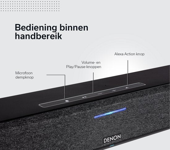 Denon Home 550 Soundbar: Immersieve Dolby Atmos, HEOS, Spraakbediening, Wifi & Bluetooth