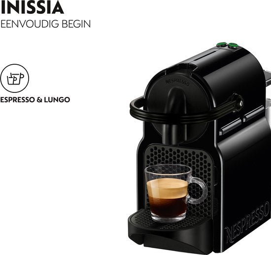 De'Longhi Nespresso Inissia EN80.B Koffiecupmachine 19 Bar Zwart