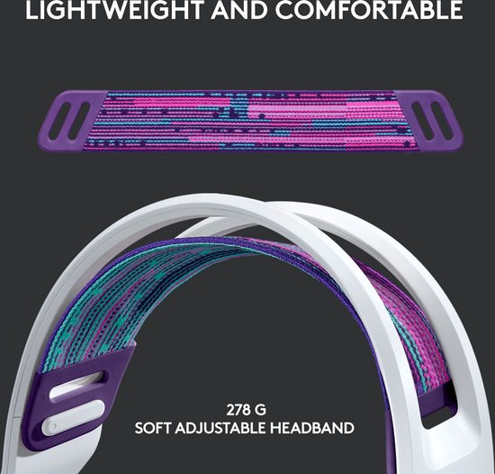 Logitech G733 LIGHTSPEED Draadloze Gaming Headset PS5/PS4/PC Wit RGB Comfort