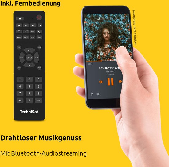 Technisat Digitradio 370 CD BT Zwart: DAB+, FM, CD, Bluetooth, USB Stereo Radio