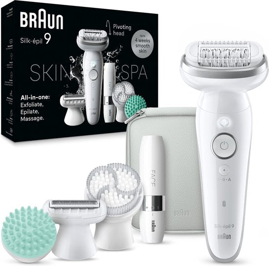 Braun Silk-épil 9 SkinSpa Epilator 9-381 Wit/Zilver
