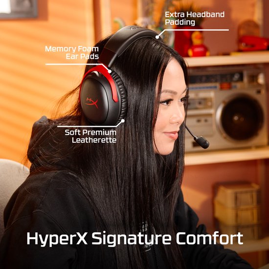 HyperX Cloud III S Draadloze Gaming Headset Zwart
