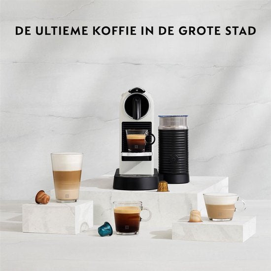 De'Longhi Nespresso CitiZ & Milk EN267.WAE: Compacte Koffiecupmachine met Geïntegreerde Melkopschuimer Wit