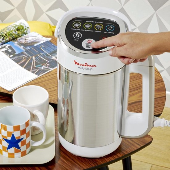 Moulinex Easy Soup LM8411 Soepmaker 1000W 1.2L RVS - 5 Automatische Programma's