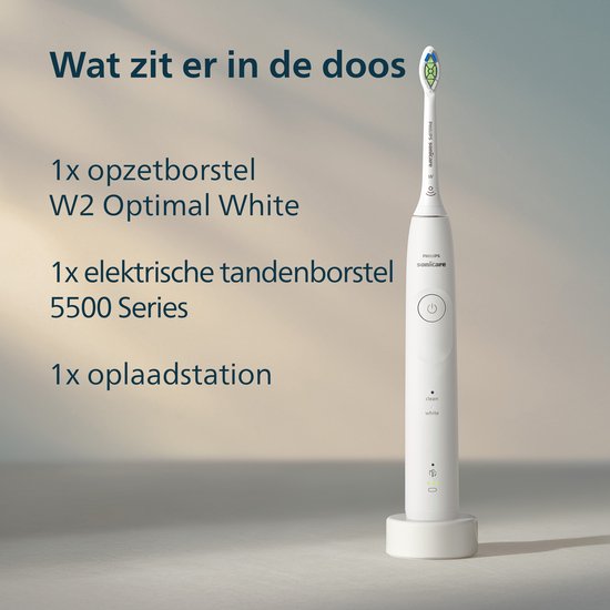 Philips Sonicare 5500 Elektrische Tandenborstel - Wittere Tanden, 2 Poetsstanden, Druksensor