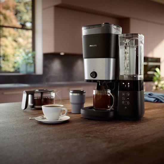 Philips All-in-1 Brew Filter Koffiezetapparaat HD7900/50 met Molen Zwart