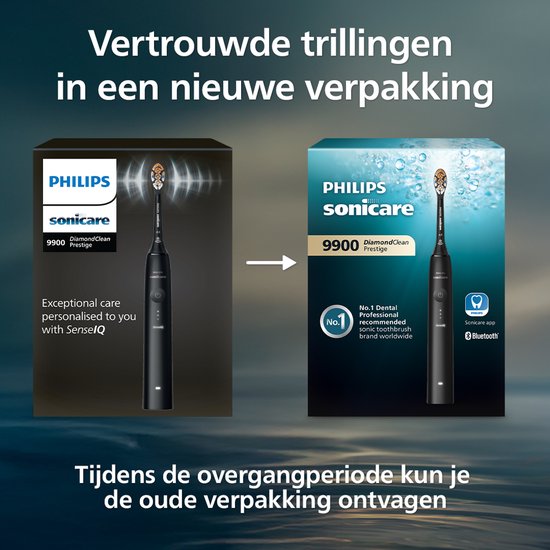 Philips Sonicare DiamondClean Prestige 9900 HX9992/44 Elektrische Tandenborstel Champagne SenseIQ AI