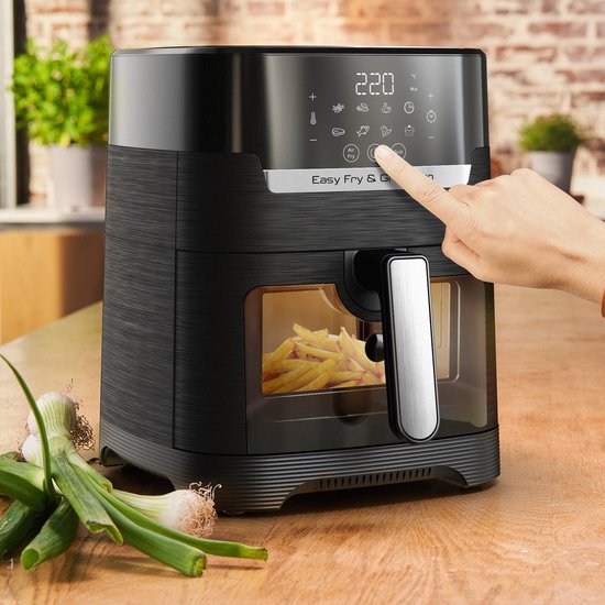 Tefal Easy Fry & Grill Vision Heteluchtfriteuse EY5068: 4.2L, 1550W, Grill, Kijkvenster