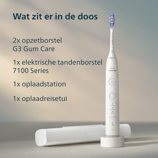 Philips Sonicare 7100 Series Duo Elektrische Tandenborstels – Gezonder Tandvlees, Reisetui