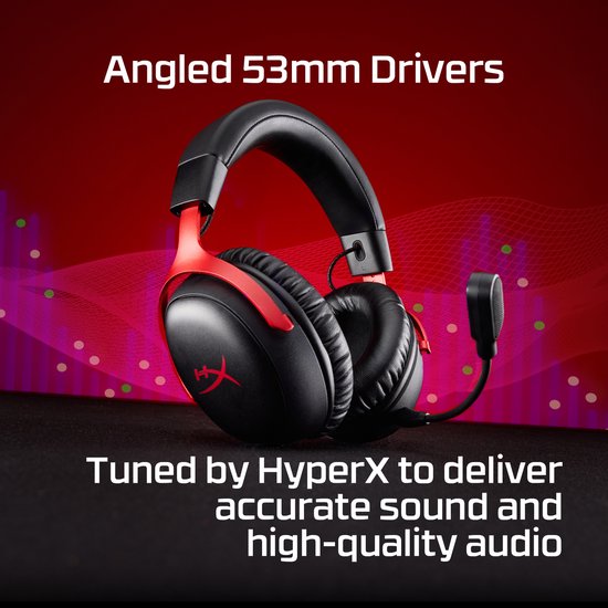 HyperX Cloud III S Draadloze Gaming Headset Zwart