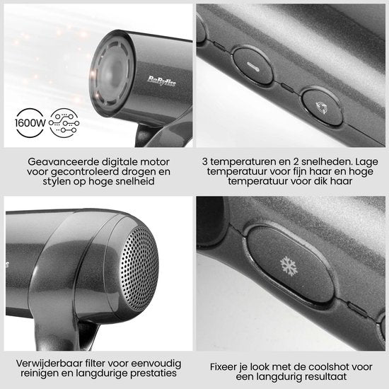 BaByliss Titanium Shine Föhn D6200DE