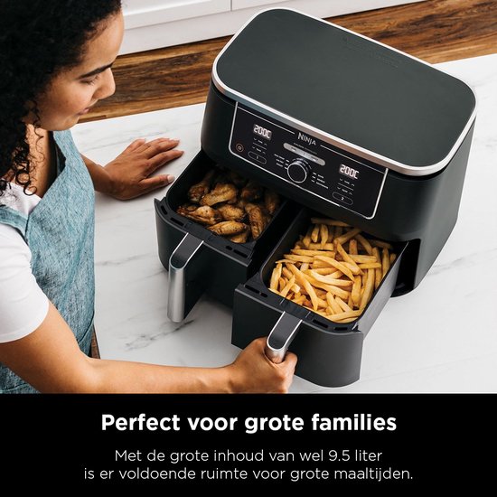 Ninja Foodi AF400EU Dubbele Airfryer XXL 9.5L Zwart