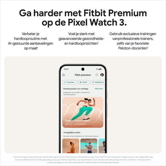Google Pixel Watch 3 Geavanceerde Smartwatch 45mm - Zilver/Porselein met Fitbit Integratie