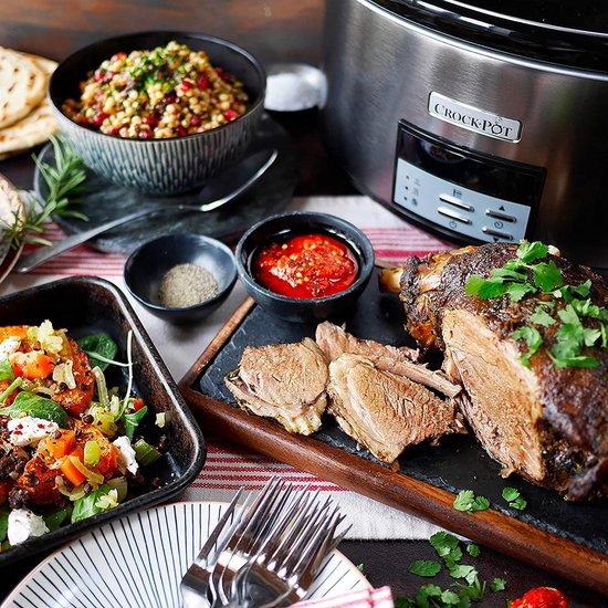 Crock-Pot 7.5L Digital Slow Cooker Black Stainless Steel