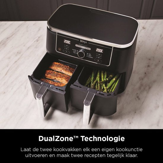 Ninja Foodi AF400EU Dubbele Airfryer XXL 9.5L Zwart