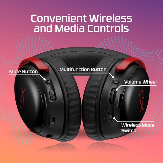 HyperX Cloud III S Draadloze Gaming Headset Zwart