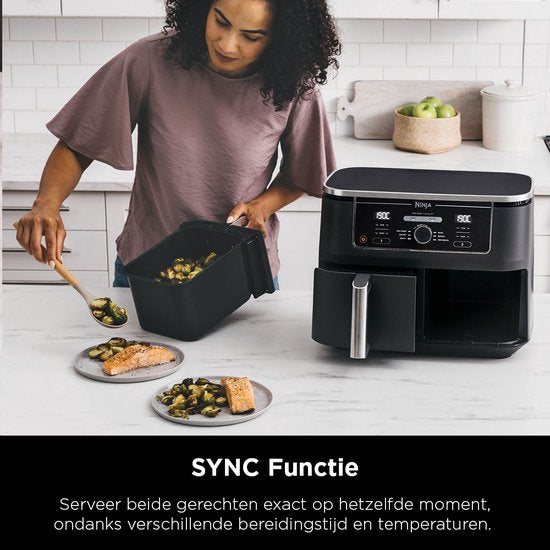 Ninja Foodi AF400EU Dubbele Airfryer XXL 9.5L Zwart