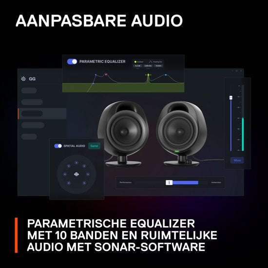 SteelSeries Arena 3 Gaming Speakers Zwart