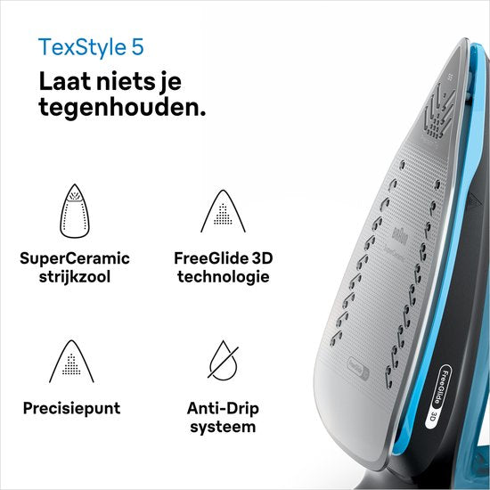 Braun TexStyle 5 SI5256BL Stoomstrijkijzer 2600W