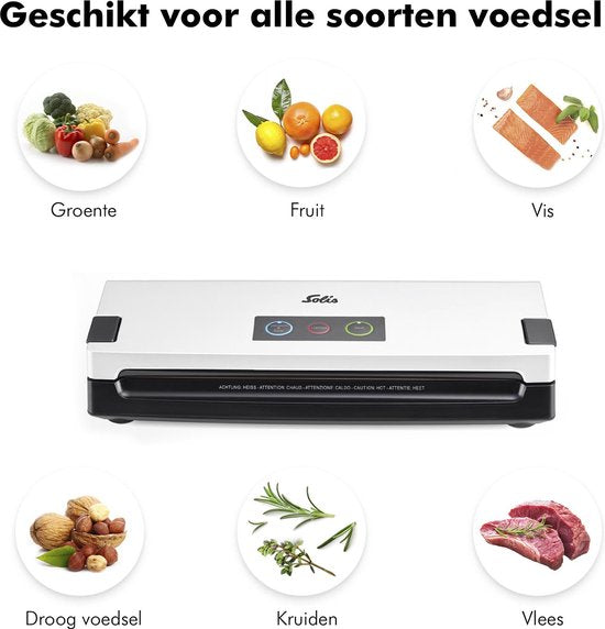 Solis Vac Quick 576 Volautomatische Vacumeermachine met Slangaansluiting Wit voor Voedsel