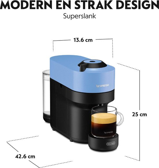 De'Longhi Nespresso Vertuo Pop Koffiecupmachine Blauw | Centrifusion | Smart Connectiviteit