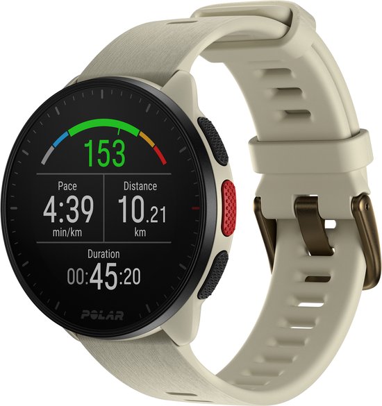 Polar Pacer GPS Hardloophorloge Cloud White - Nauwkeurige Tracking Slaapanalyse