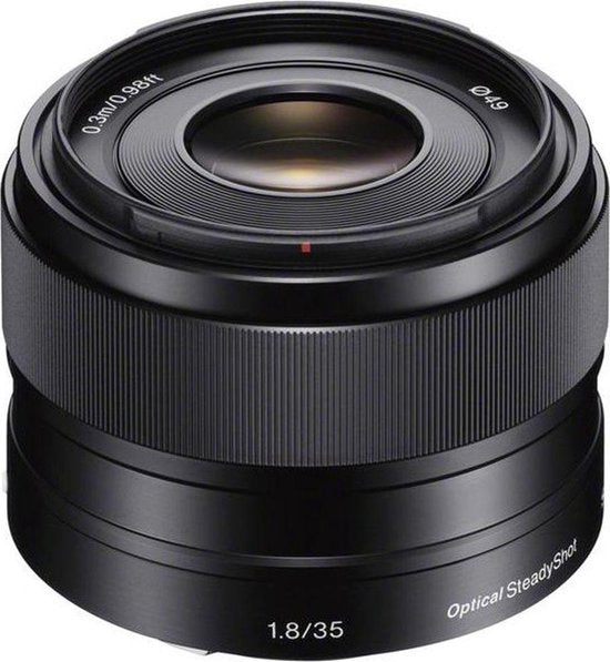 Sony E 35mm F1.8 OSS: Lichtsterk Prime Groothoeklens voor Systeemcamera's met Beeldstabilisatie
