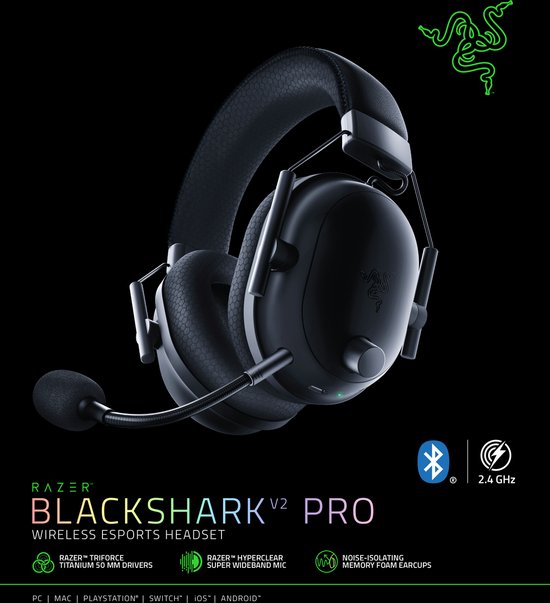 Razer BlackShark V2 Pro (2023) Draadloze Gaming Headset