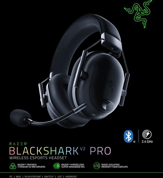 Razer BlackShark V2 Pro (2023) Draadloze Gaming Headset