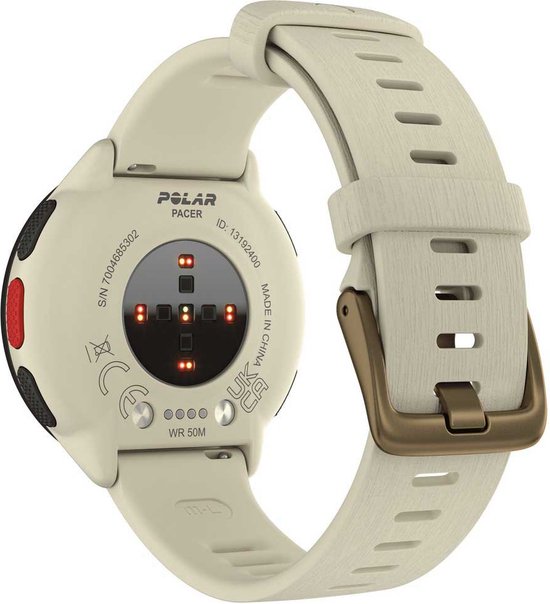 Polar Pacer GPS Hardloophorloge Cloud White - Nauwkeurige Tracking Slaapanalyse