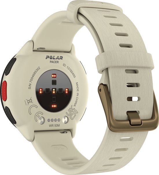 Polar Pacer GPS Hardloophorloge Cloud White - Nauwkeurige Tracking Slaapanalyse