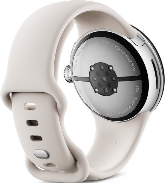 Google Pixel Watch 3 Geavanceerde Smartwatch 45mm - Zilver/Porselein met Fitbit Integratie