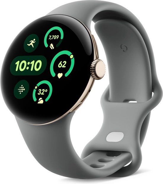Google Pixel Watch 3 Smartwatch 41mm: Geavanceerd Actua-scherm, Fitbit-integratie, GPS, Champagne Goud