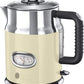 Russell Hobbs Retro Waterkoker 21672-70 - Crème, 1.7L Snelkookfunctie, RVS