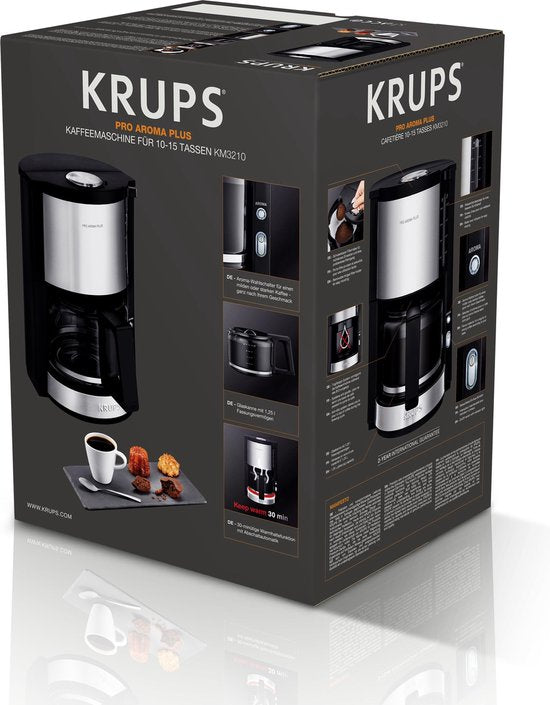Krups Pro Aroma Plus KM3210 Filterkoffiezetapparaat Glazen Kan
