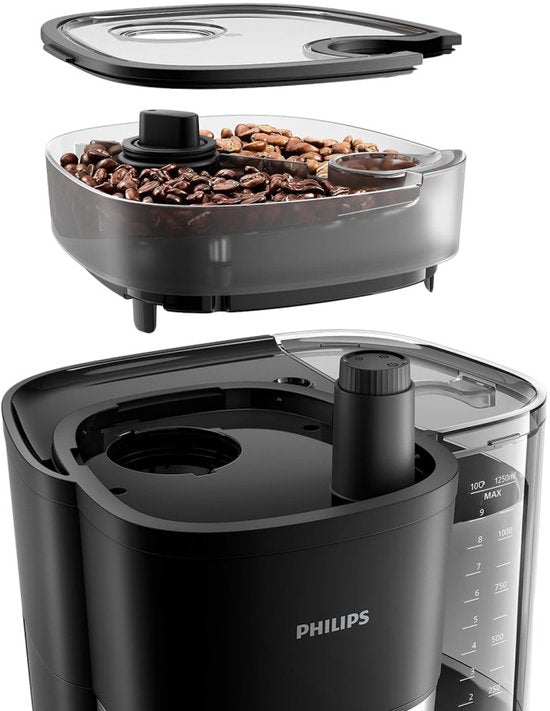 Philips All-in-1 Brew Filter Koffiezetapparaat HD7900/50 met Molen Zwart
