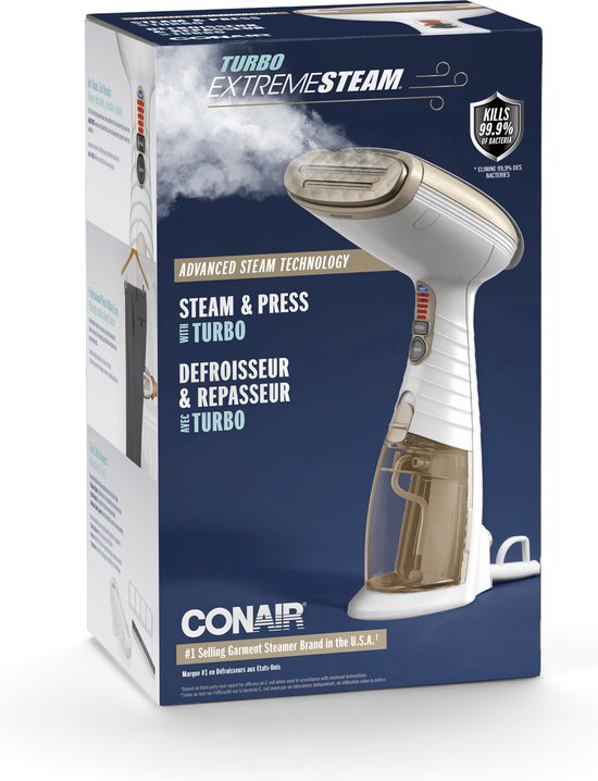 Conair Turbo Extreme Handstomer GS59XE: Krachtige Kledingstomer 1560W, Snel & Kreukvrij Resultaat