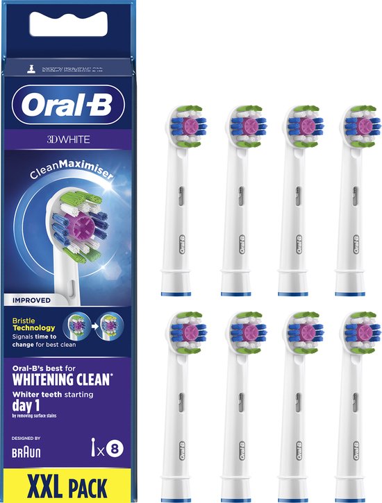 Oral-B 3D White Opzetborstels 8 Stuks