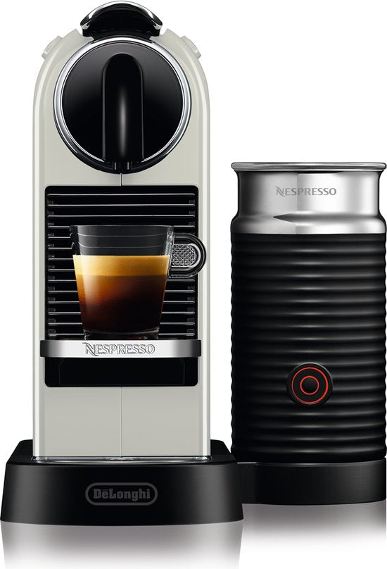 De'Longhi Nespresso CitiZ & Milk EN267.WAE: Compacte Koffiecupmachine met Geïntegreerde Melkopschuimer Wit