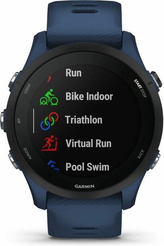 Garmin Forerunner 255 GPS Sporthorloge: Geavanceerde Hardloop & Multisport Smartwatch 46mm Tidal Blue