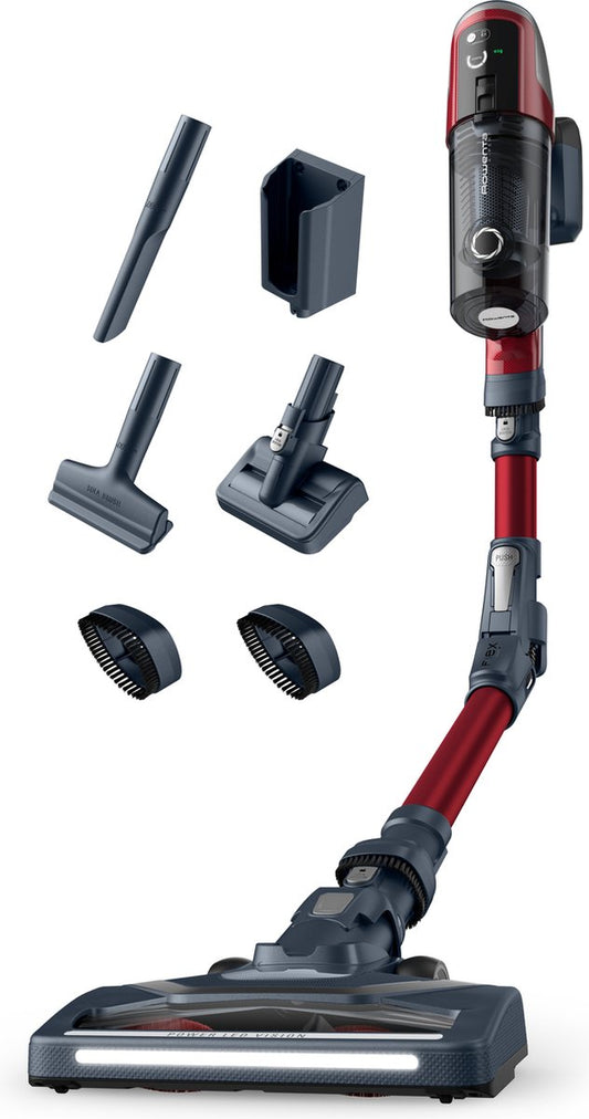 Rowenta RH6471 Draadloze Steelstofzuiger Zwart/Rood: Krachtige 18V Lithium Batterij