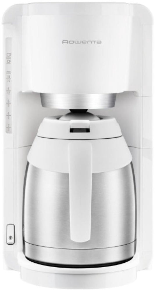 Rowenta CT3811 Filterkoffiezetapparaat: 1.25L, 12 Kopjes, Roestvrijstaal Wit Design