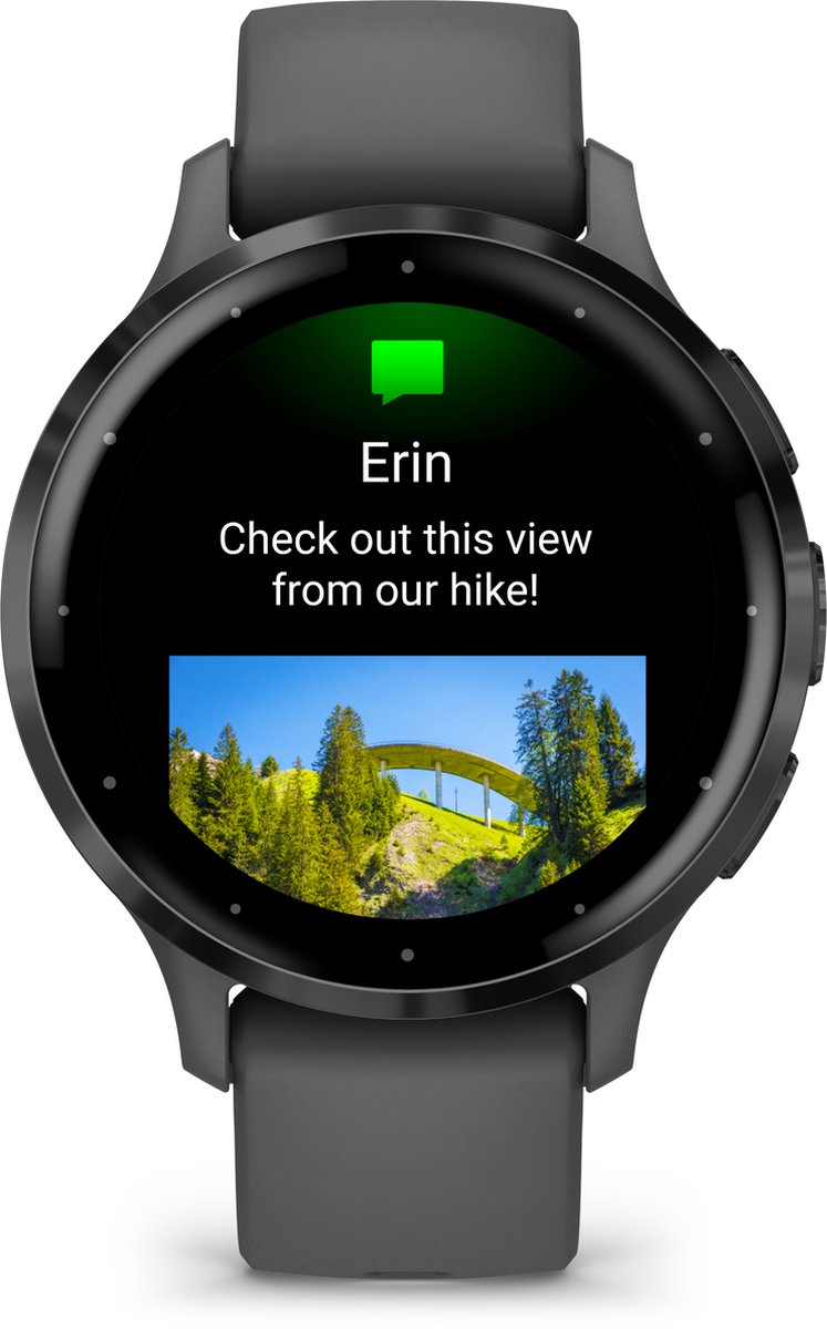 Garmin Venu 3S Smartwatch: Compact AMOLED Scherm, Gezondheidsmonitoring Pebble Grey