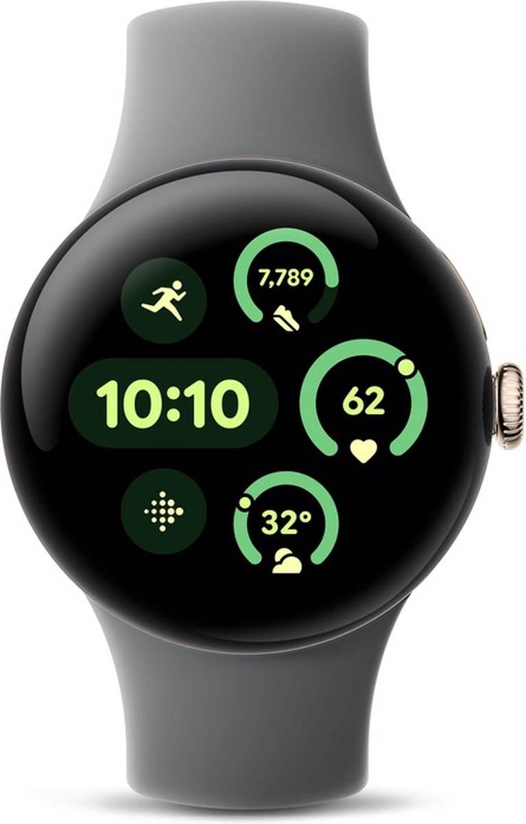 Google Pixel Watch 3 Smartwatch 41mm: Geavanceerd Actua-scherm, Fitbit-integratie, GPS, Champagne Goud