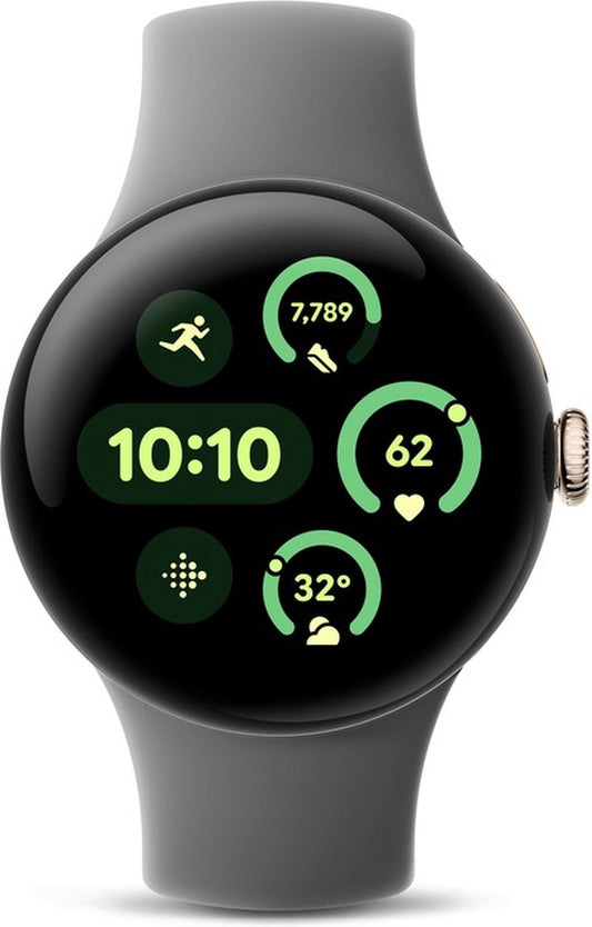 Google Pixel Watch 3 Smartwatch 41mm: Geavanceerd Actua-scherm, Fitbit-integratie, GPS, Champagne Goud