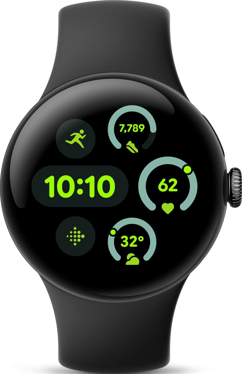 Google Pixel Watch 3 Smartwatch: 41mm Actua-scherm, Geavanceerde Fitbit Functies Zwart