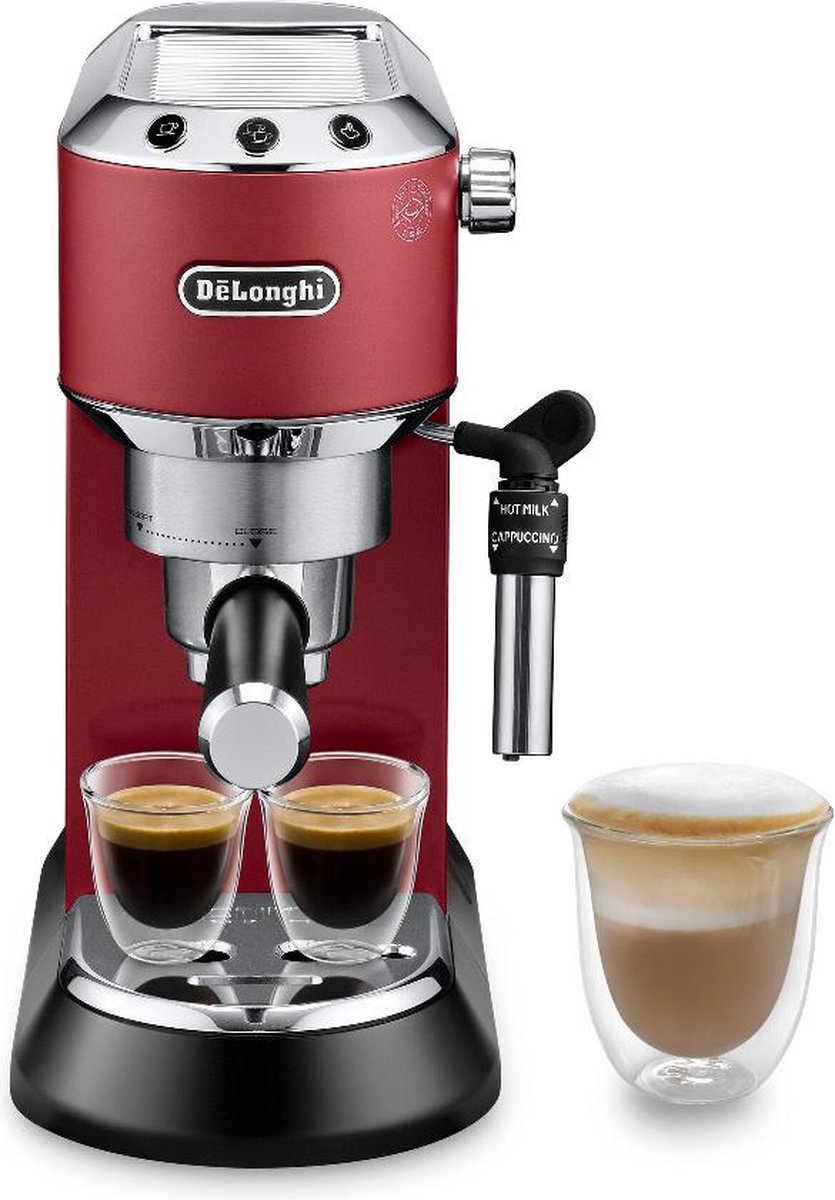 De'Longhi Dedica Style EC685.R Compacte Pistonmachine Rood voor Perfecte Espresso