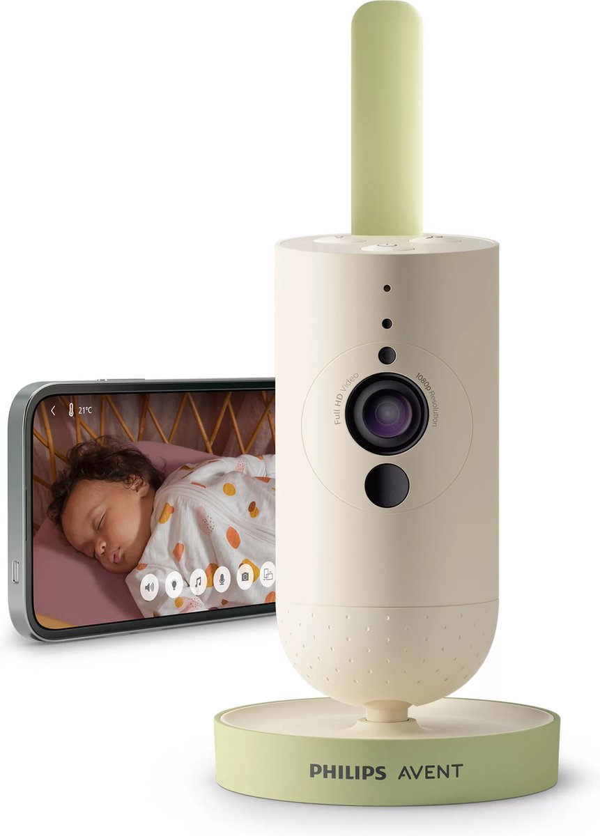 Philips Avent Connected Babycamera SCD643/26: HD Wifi Babyfoon met App, Veilig